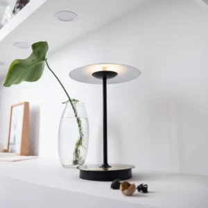 Minimalist Disc Shade Metal Bedside Accent Table Lamp T45-013 4