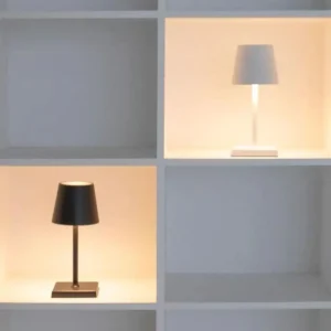 Modern Square Base Small Aluminum Cordless Led Table Lamp T45-047 4