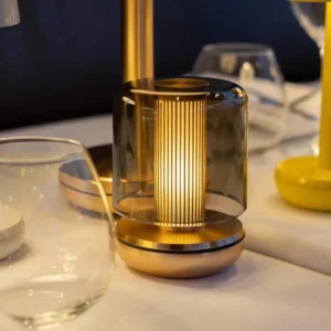 Luxury Small Glass Cylinder Rechargeable Led Table Lamp T45-056 4