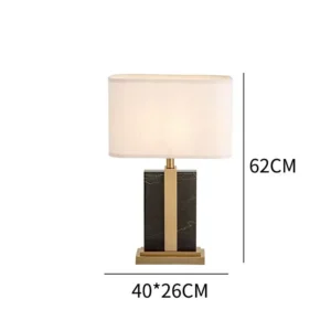 Modern Rectangular Marble Table Lamp with Brass Metal TL-D029 1