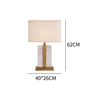 Modern Rectangular Marble Table Lamp with Brass Metal TL-D029 2