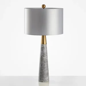 Grey Marble Cone Table Lamp with Brass Metal TL-D030 1