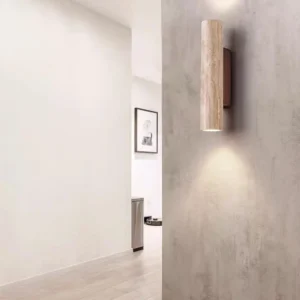 Wabi Sabi Long Cylinder Travertine UP Down Wall Sconce WB2004 2