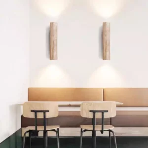Wabi Sabi Long Cylinder Travertine UP Down Wall Sconce WB2004 4