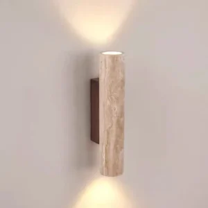 Wabi Sabi Long Cylinder Travertine UP Down Wall Sconce WB2004 5