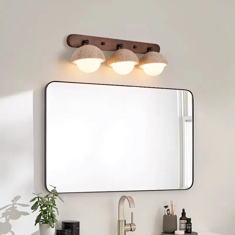 Minimalist Travertine Wall Light with Pull Cord Switch WB2014 4