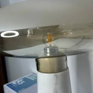 Modern White Marble and Glass Table Lamp TL-D035 1