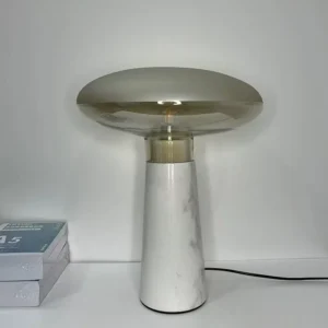 Modern White Marble and Glass Table Lamp TL-D035 3