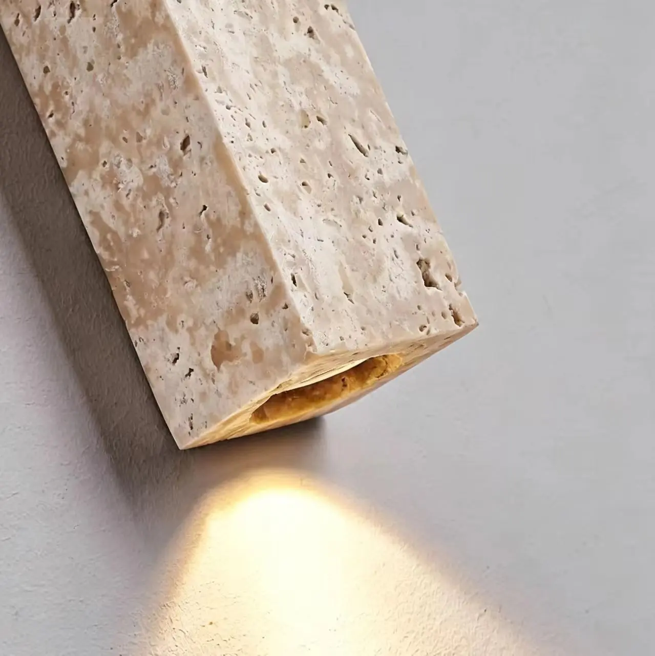 Wabi Sabi Tall Linear Travertine Wall lamp for Entryway Interior WB2024 2