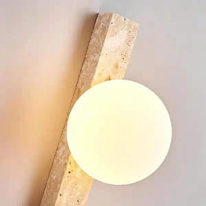 Wabi Sabi Tall Linear Travertine Wall lamp for Entryway Interior WB2024 3