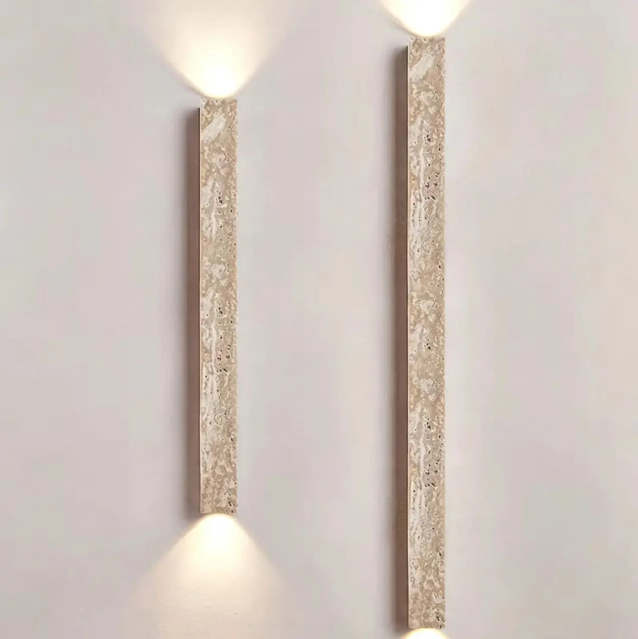 Wabi Sabi Tall Linear Travertine Wall lamp for Entryway Interior WB2024 5