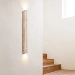 Wabi Sabi Tall Linear Travertine Wall lamp for Entryway Interior WB2024 9