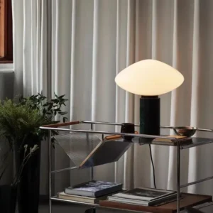 Modern Green Marble and White Glass Table Lamp TL-D036 2