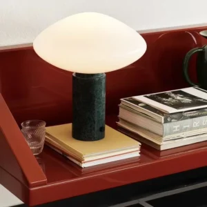 Modern Green Marble and White Glass Table Lamp TL-D036 3