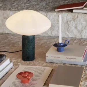 Modern Green Marble and White Glass Table Lamp TL-D036 4