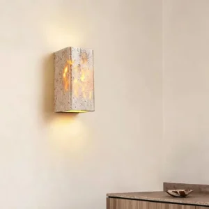 Minimalist Cube Travertine Up Down Wall Sconce for Decoration WB2033 4