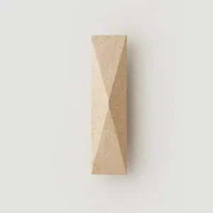 Twisted Diamond Vertical Travertine Up Down Glow Minimalist Wall Sconce WB2051 1
