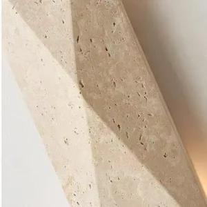 Twisted Diamond Vertical Travertine Up Down Glow Minimalist Wall Sconce WB2051 3