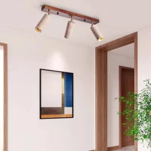 Wabi Sabi Rotatable Travertine Cylinder Track Ceiling Light WB2041 5