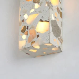 Modern Vertical Long Stone LED Wall Sconce for Bedroom Bathroom Entryway WC3002 2