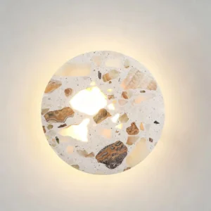 Modern Round Disc Natural Stone LED Wall Lamp for Interior Decor WC3003 2