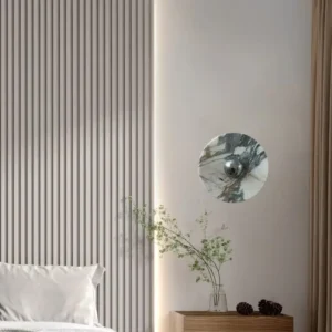 Minimalist Natural Marble Round Wall Lamp for Bedroom Living Room WC3004 5