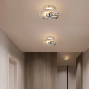 Modern Round Natural Calacatta Marble Wall Sconce for Bedroom Bedside WC3005 3