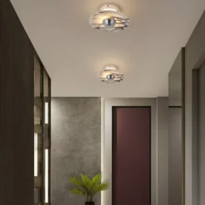 Modern Round Natural Calacatta Marble Wall Sconce for Bedroom Bedside WC3005 4