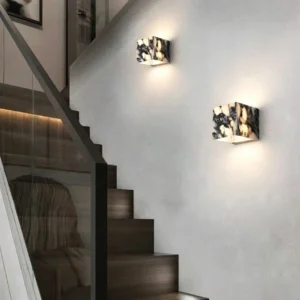 Minimalist Cube Bvlgari Marble Up Down Wall Sconce Decor Wall Lamp WC3009 2