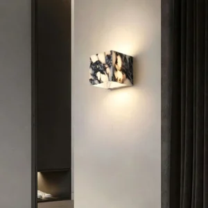 Minimalist Cube Bvlgari Marble Up Down Wall Sconce Decor Wall Lamp WC3009 3
