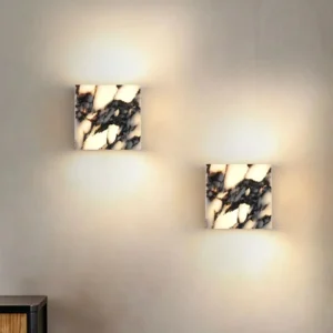 Minimalist Cube Bvlgari Marble Up Down Wall Sconce Decor Wall Lamp WC3009 4