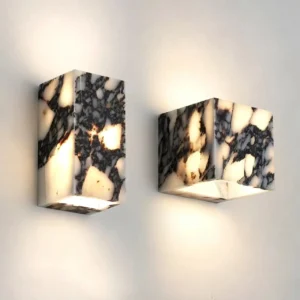 Minimalist Cube Bvlgari Marble Up Down Wall Sconce Decor Wall Lamp WC3009 5