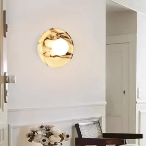 Minimalist Ring Shape Bvlgari Marble Wall Sconce for Bedroom Bathroom Entryway WC3010 1