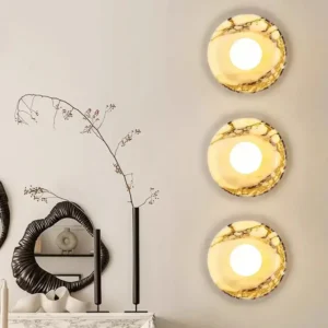 Minimalist Ring Shape Bvlgari Marble Wall Sconce for Bedroom Bathroom Entryway WC3010 3