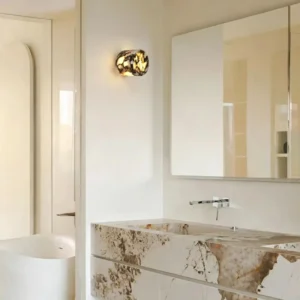 Luxury Half Cylinder Bvlgari Marble Flush Wall Sconce for Bedroom Bathroom Vanity Entryway WC3018 3