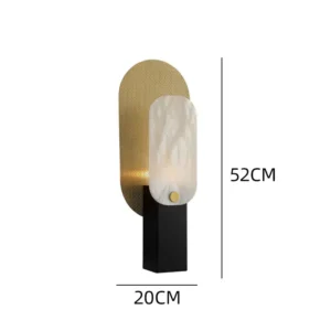 Contemporary Geometric Metal and Alabaster Table Lamp TL-K009 2