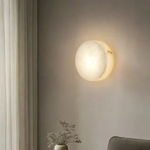 Wabi Sabi Half Round Natural Alabaster LED Wall Sconce WD4002 4