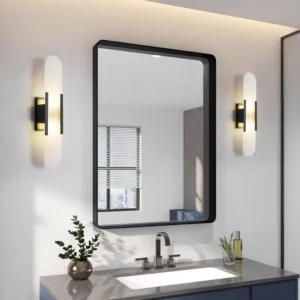 Modern Vertical Capsule Alabaster With Metal LED Wall Lamp WD4010 2
