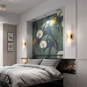 Modern Vertical Capsule Alabaster With Metal LED Wall Lamp WD4010 3