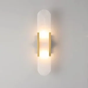 Modern Vertical Capsule Alabaster With Metal LED Wall Lamp WD4010 5