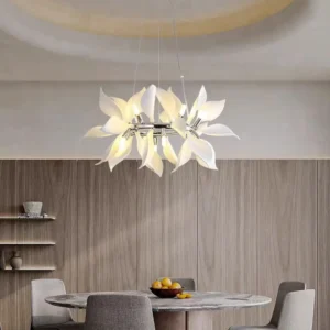 Modern White Ceramic Petal Chandelier MB2002 4