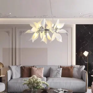 Modern White Ceramic Petal Chandelier MB2002 1