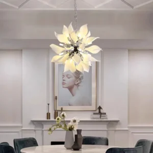 Modern White Ceramic Petal Chandelier MB2002 2