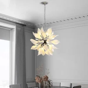 Modern White Ceramic Petal Chandelier MB2002 3