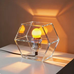 Modern Clear Geometric Acrylic Table Lamp TL-G012 1