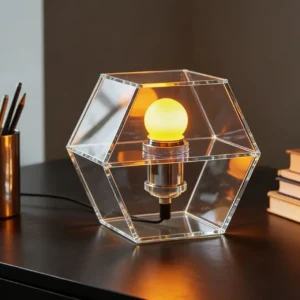 Modern Clear Geometric Acrylic Table Lamp TL-G012 2