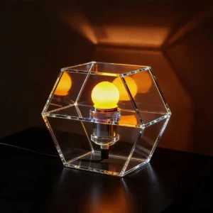 Modern Clear Geometric Acrylic Table Lamp TL-G012 3