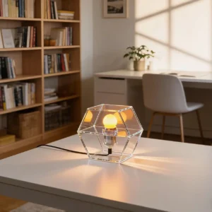 Modern Clear Geometric Acrylic Table Lamp TL-G012 4