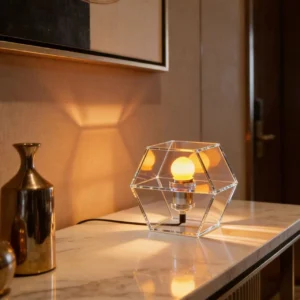 Modern Clear Geometric Acrylic Table Lamp TL-G012 5