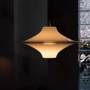 Contemporary White Acrylic UFO Pendant Light MA1003 1